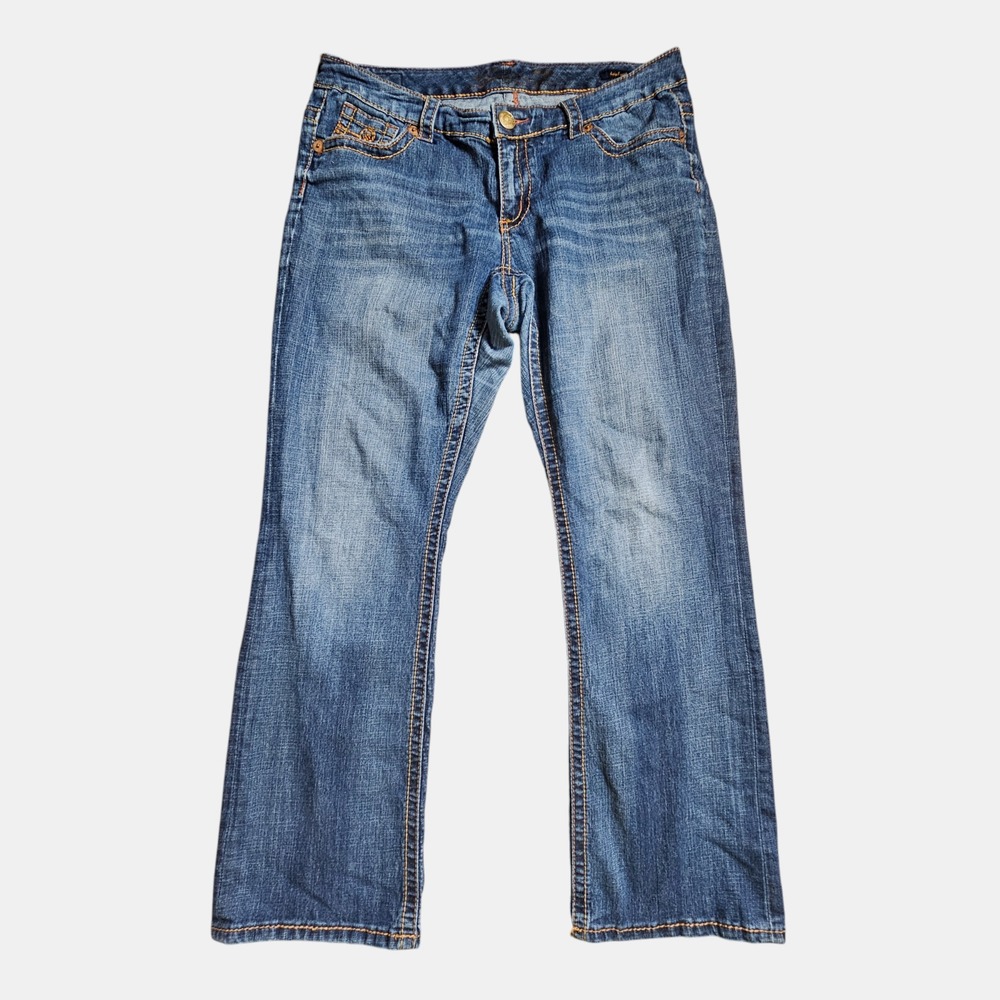 Seven7 Bootcut Jeans Womens 16x30 Mid Rise Medium Wash Denim Cotton Blend